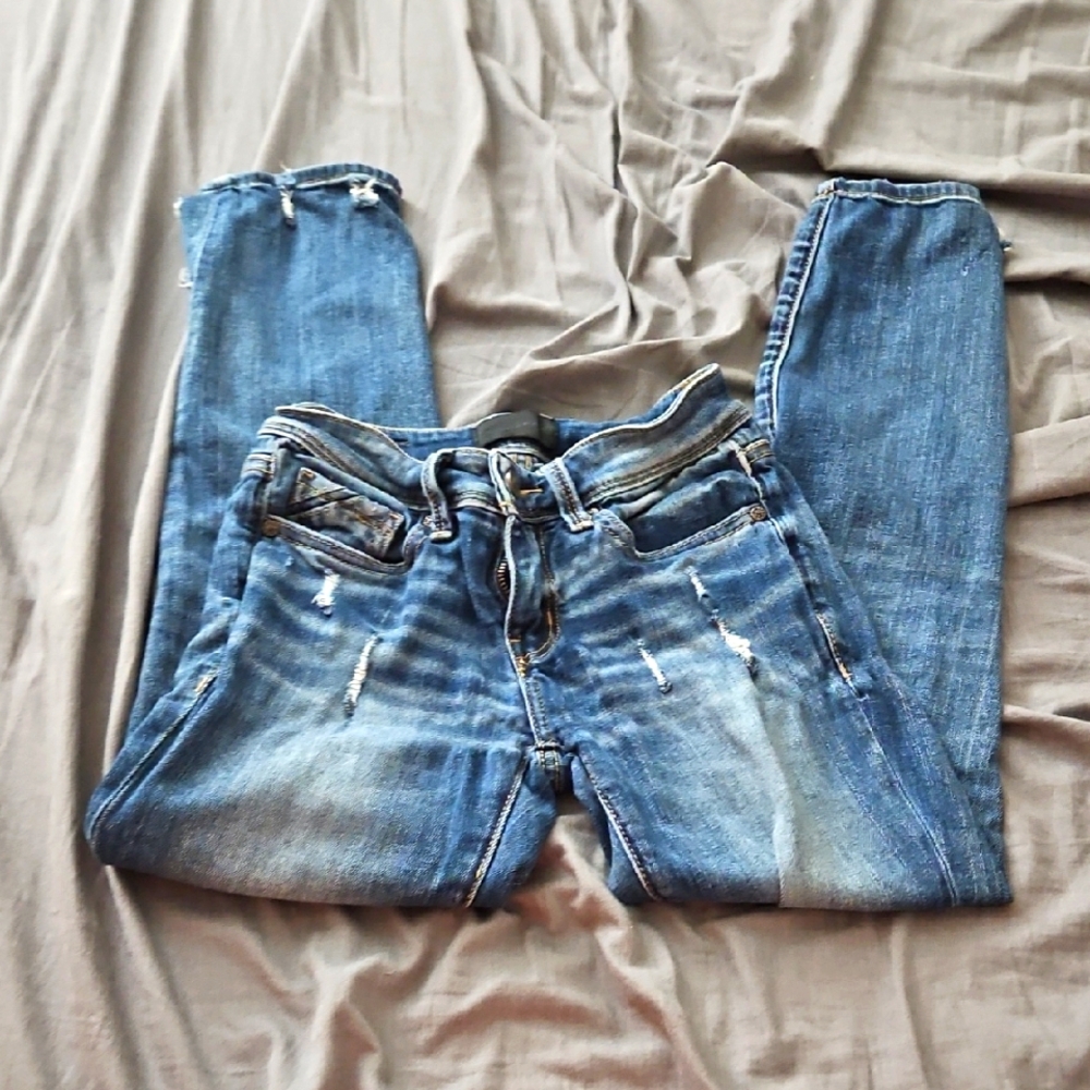 Buckle Black Size 23 Distressed Blue Ankle Skinny Jeans